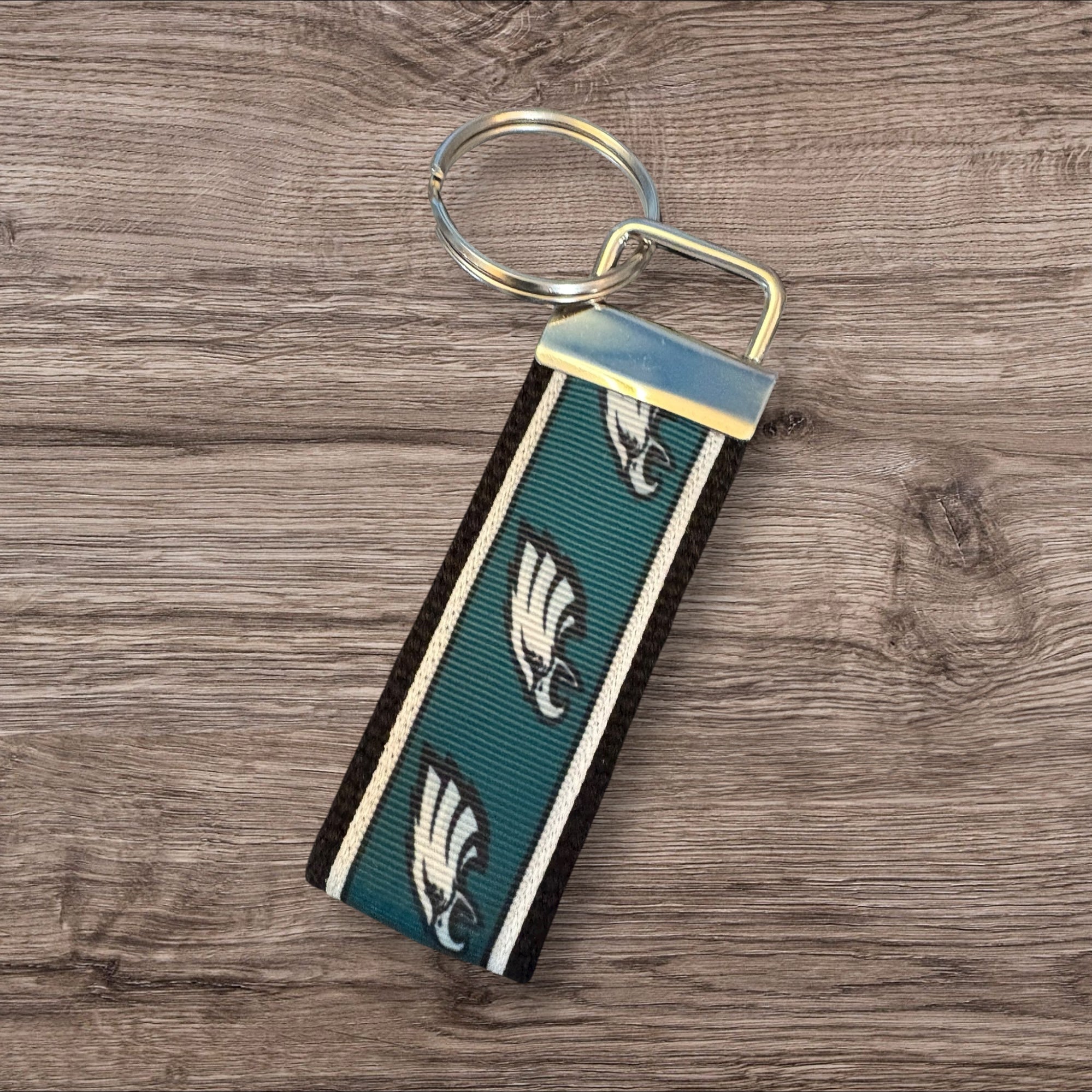 Philadelphia Eagles inspired Personalized  Key Fob wristlet  - 3 Styles - 2 sizes available   FREE  personalization embroidery -  Football