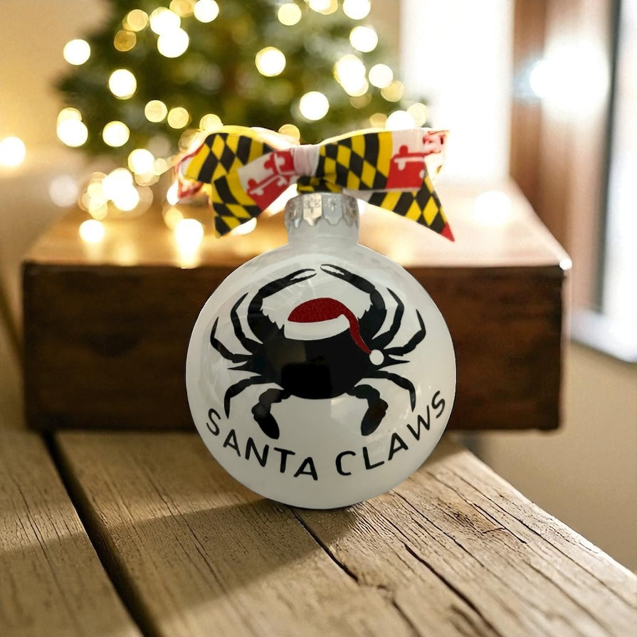 Santa Claws - Crab  inspired Personalized 2025 Christmas Ornament | Maryland Crabs | Santa Clause