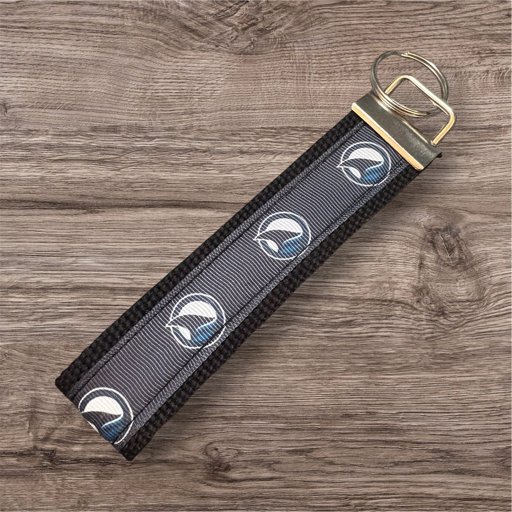Personalized San Jose Sharks  Hockey Inspired Key Fob / Wristlet  -  2 sizes available  -  Ebroidery Available