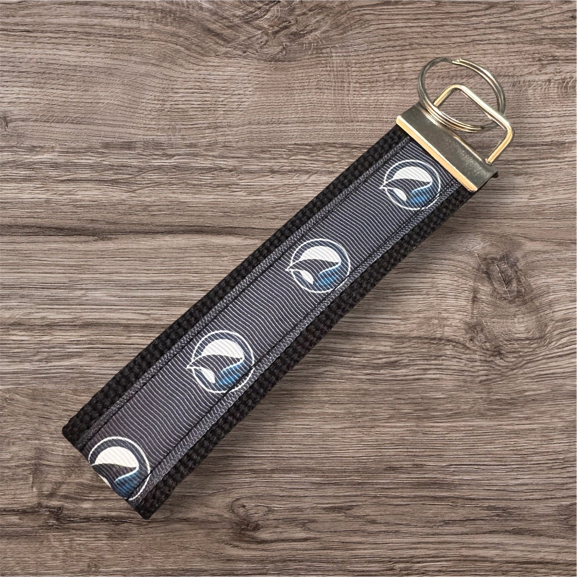 Personalized San Jose Sharks  Hockey Inspired Key Fob / Wristlet  -  2 sizes available  -  Ebroidery Available