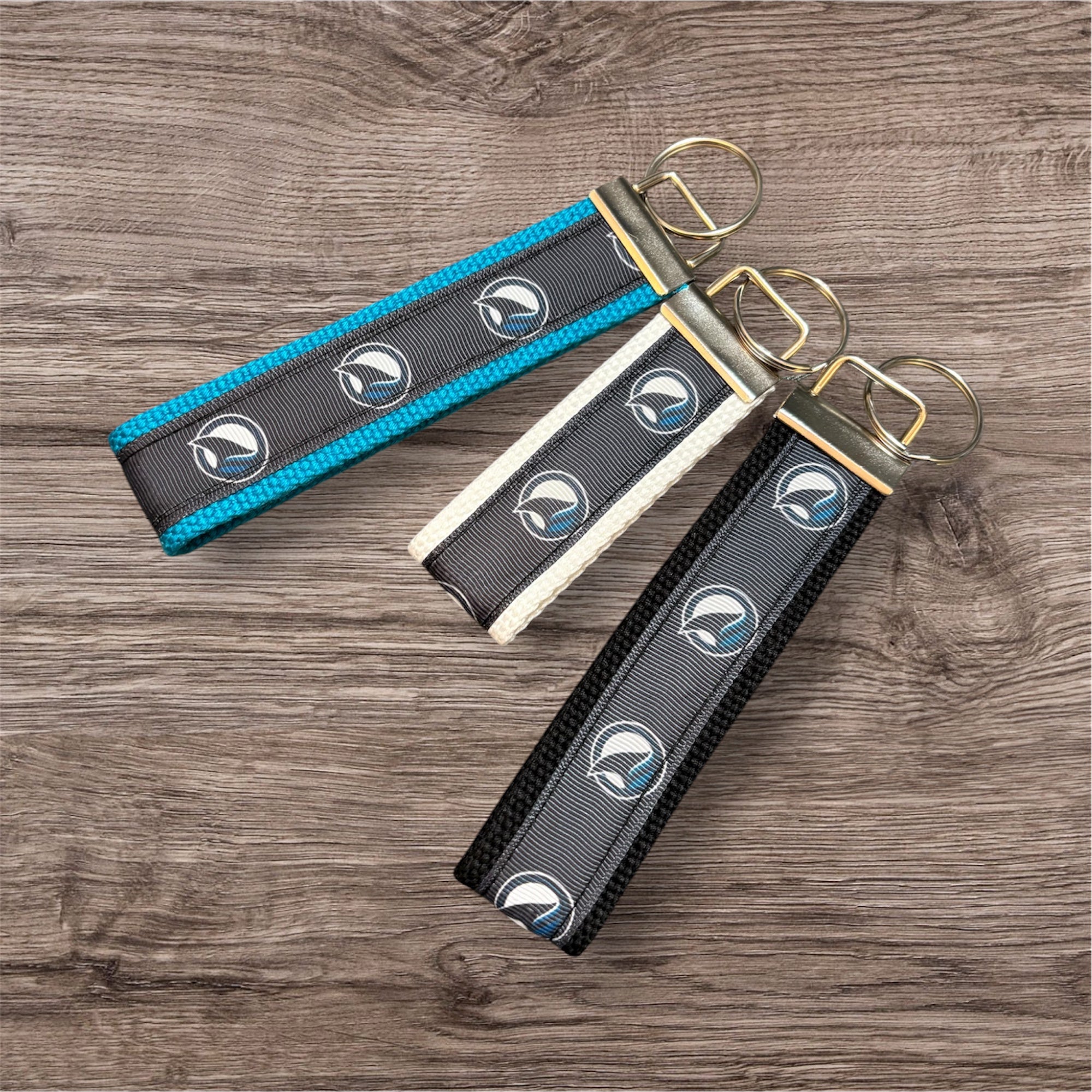 Personalized San Jose Sharks  Hockey Inspired Key Fob / Wristlet  -  2 sizes available  -  Ebroidery Available