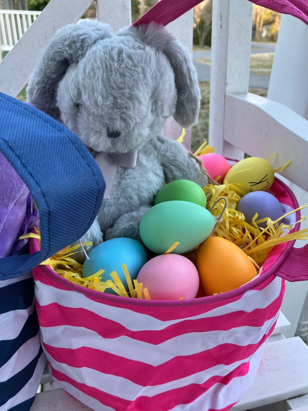 Personalized Easter Basket Bucket: Embroidered Name, Collapsible Tote - Embroidery included