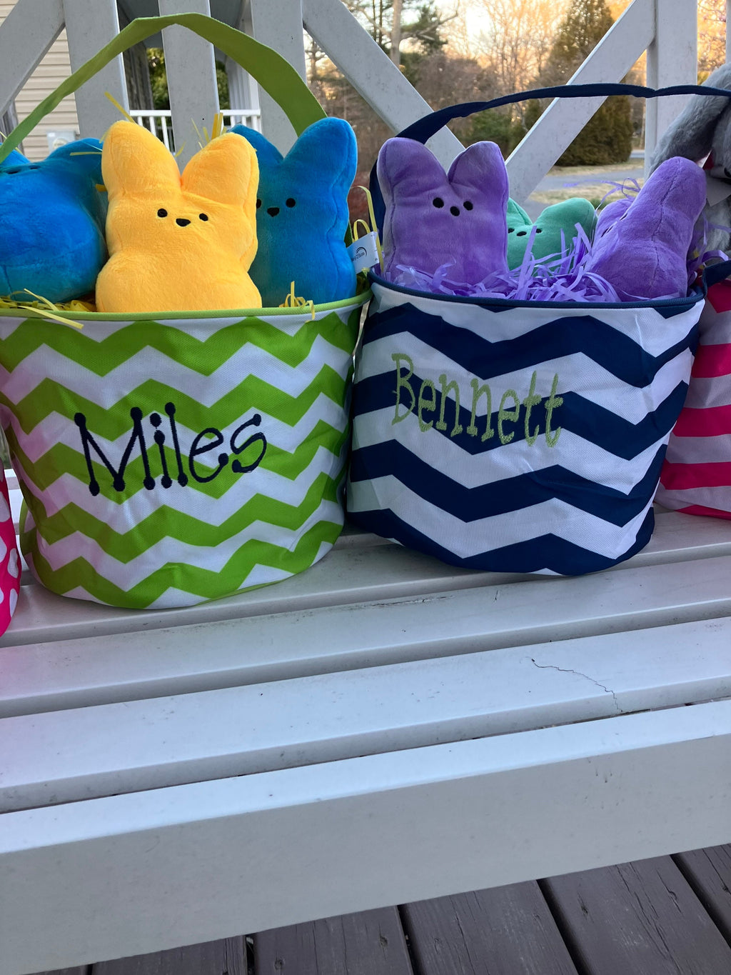 Personalized Easter Basket Bucket: Embroidered Name, Collapsible Tote - Embroidery included