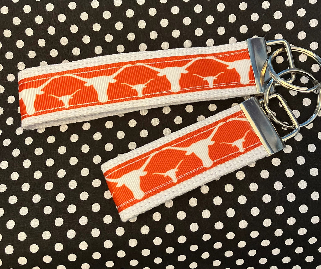 Personalized College  / University of Michigan Inspired Keychain, key fob, luggage, alumni, merch  -  University 2 sizes available  ** Free Embroidery**