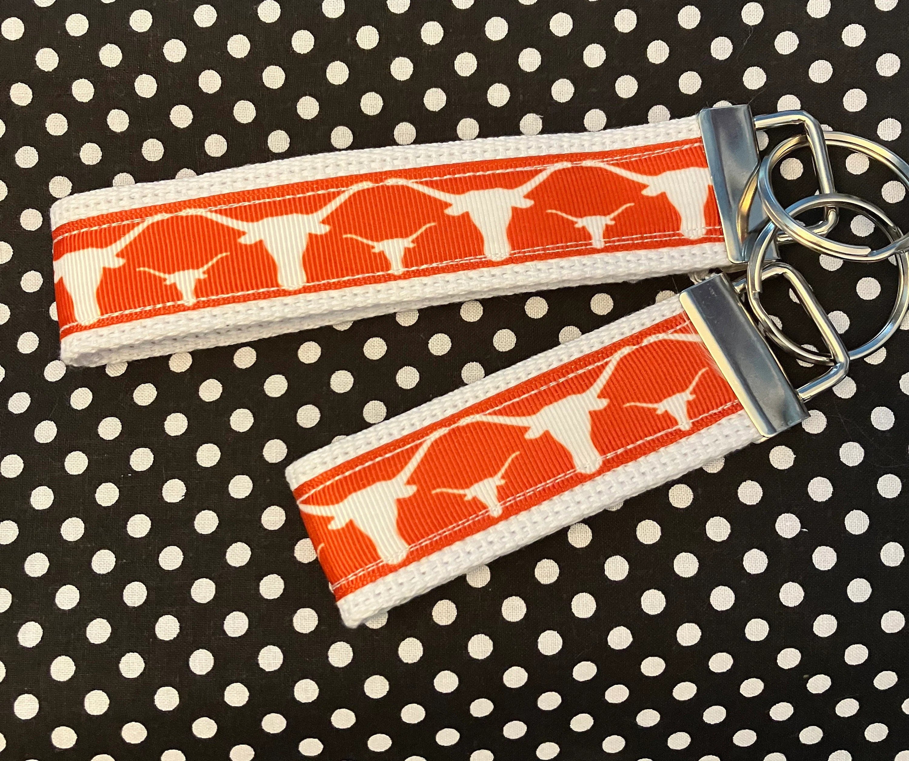 Personalized College  / University of Michigan Inspired Keychain, key fob, luggage, alumni, merch  -  University 2 sizes available  ** Free Embroidery**