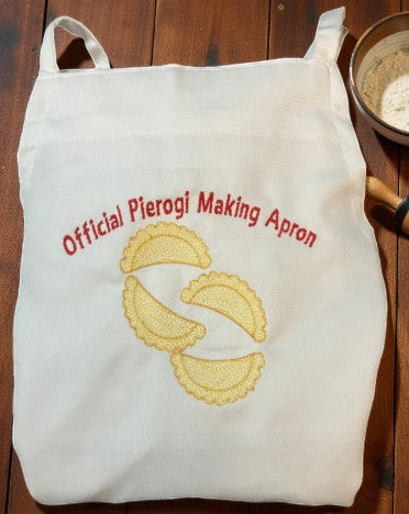 Official Pierogi Making Apron - Personalized -  Personalized Pierogi Making Apron: Embroidered Polish Gift